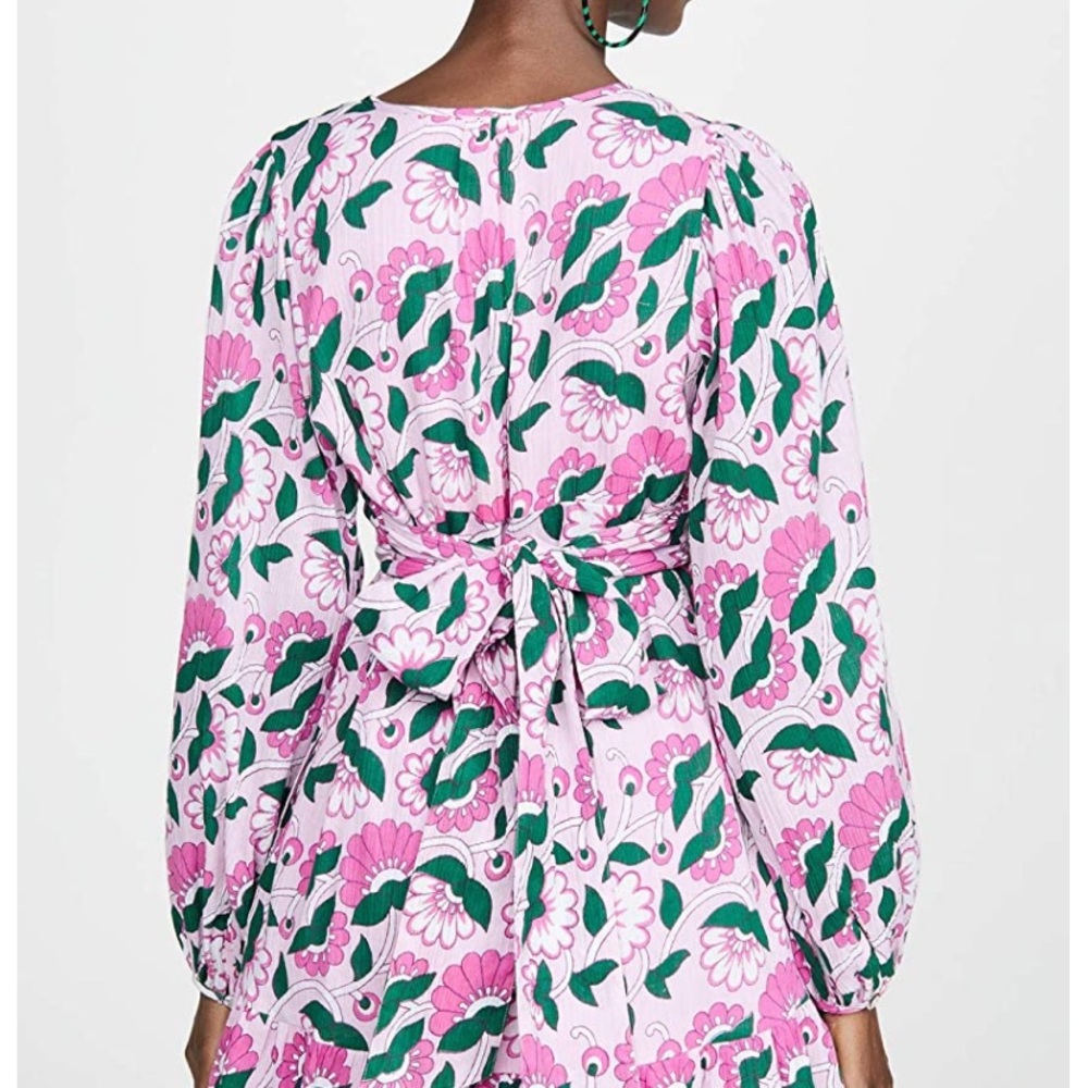 Banjanan Peony Mini Dress L Pink Long Sleeve MINT - Picture 3 of 11